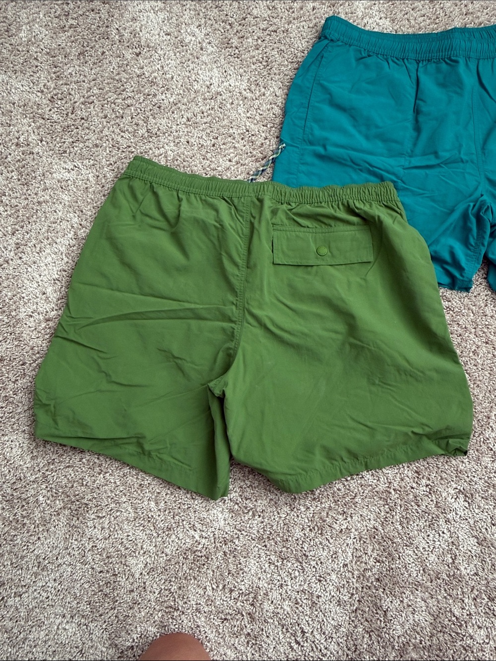 Colorblock Orange & Light Blue Swim Shorts + Green & Teal - Picture 5 of 9